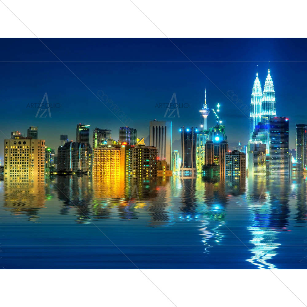 Kuala Lumpur View, Capital of Malaysia — custom-size art design 5006031