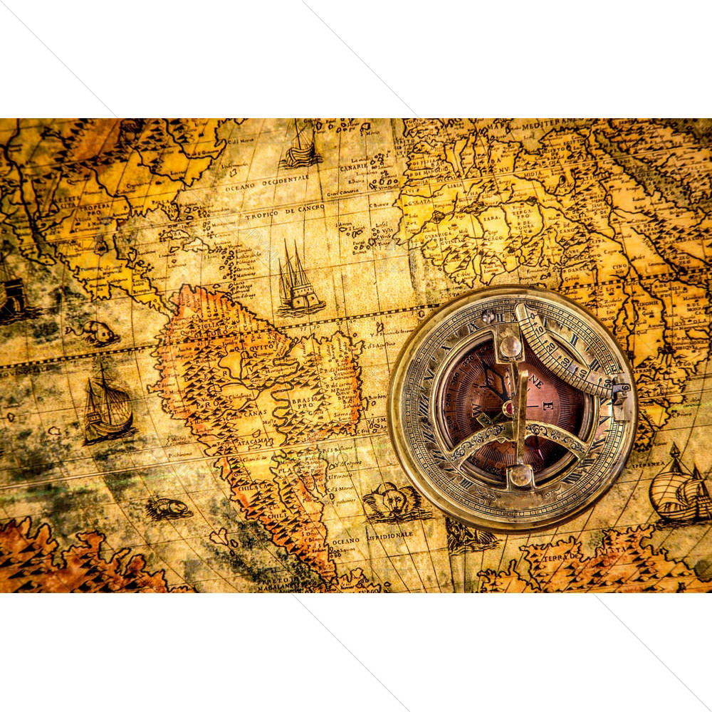 Ancient World Map 1565 — custom-size art design 5006046