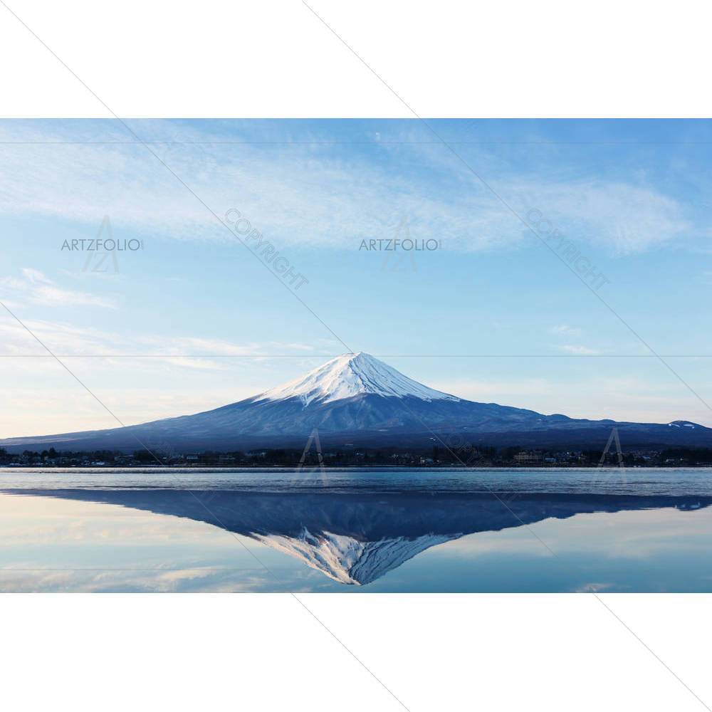 An Inverted Image Of Mount Fuji — custom-size art design 5006061