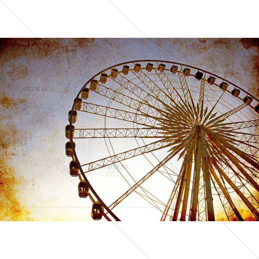 Ferris Wheel With Blue Sky — custom-size art design 5006063