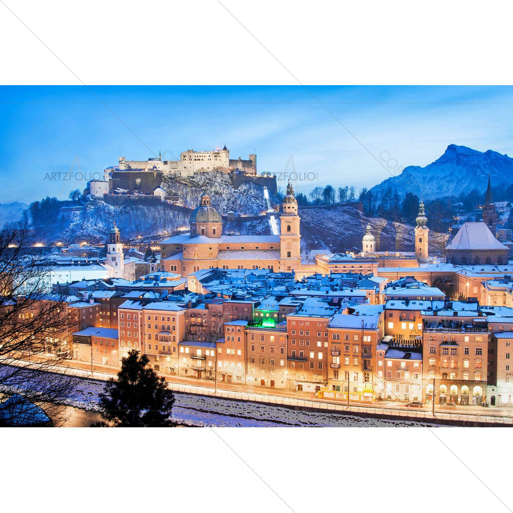 Salzburg Skyline, Austria — custom-size art design 5006068
