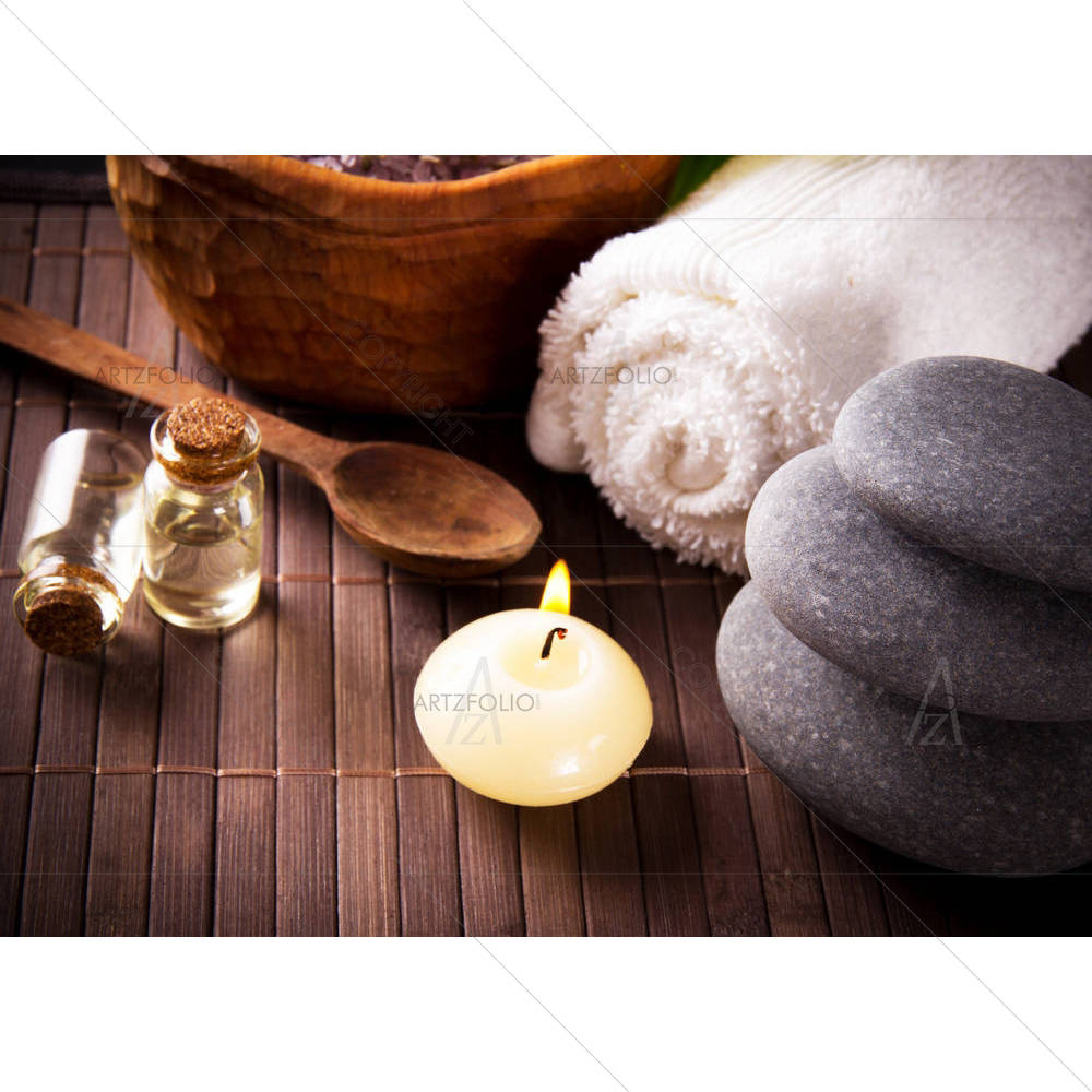 Spa Still Life With Aromatic Candles D4 — custom-size art design 5006081