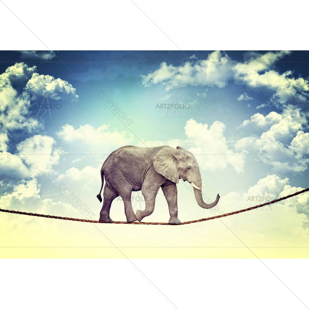 Acrobat Elephant — Abstract custom art by ArtzFolio