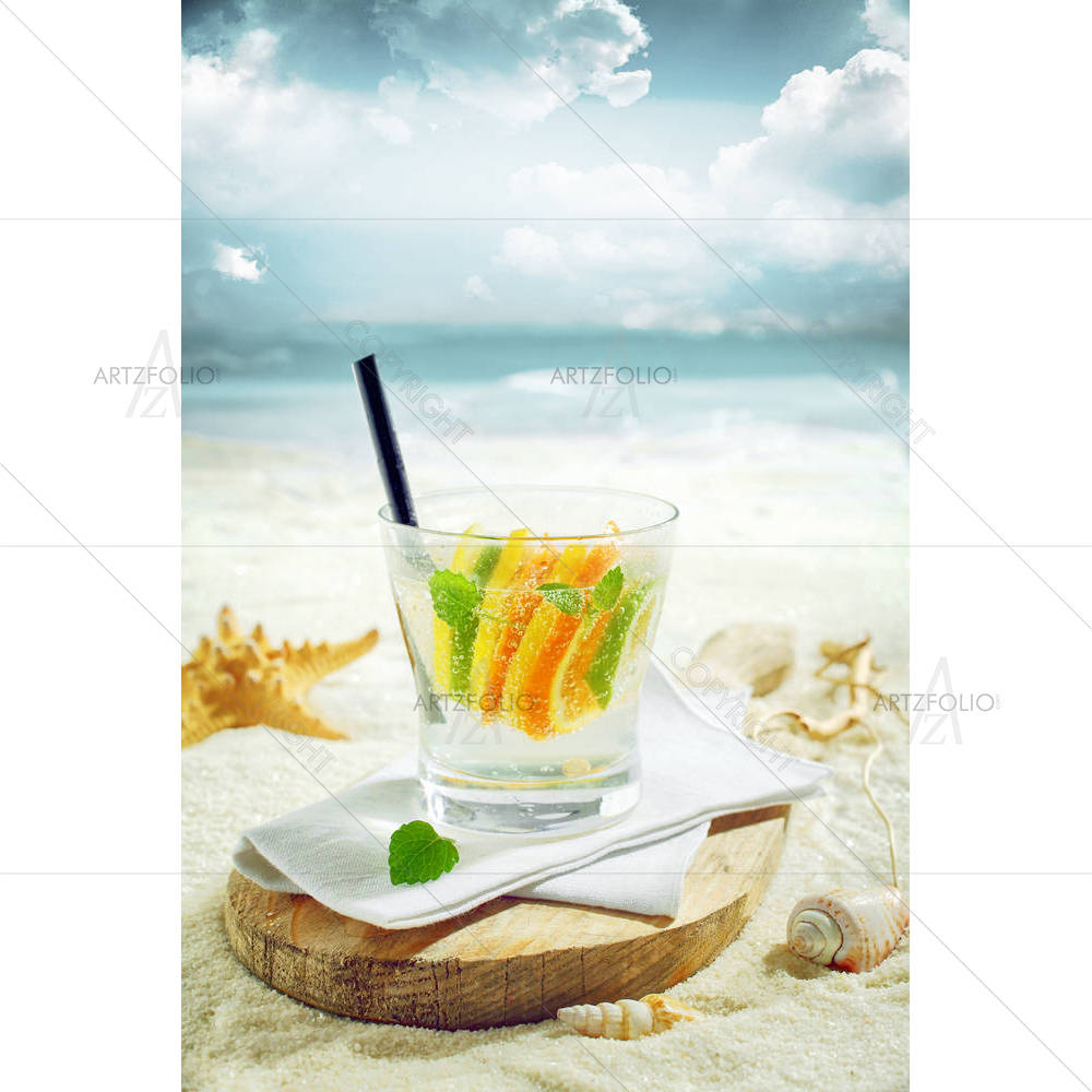 Sunny Tropical Beach — custom-size art design 5006100