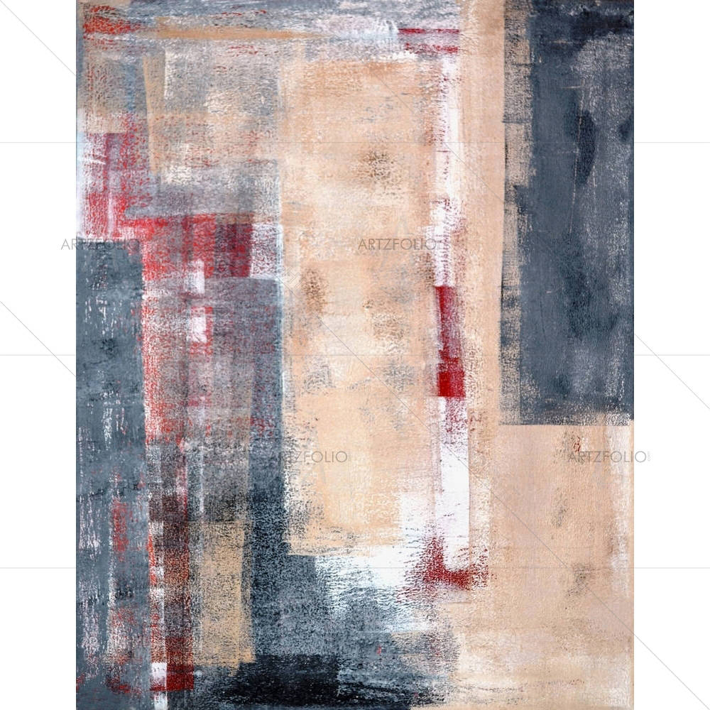 Abstract Grey & Beige Artwork — custom-size art design 5006104