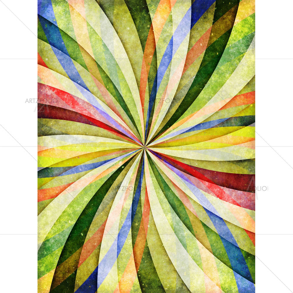 Multicolor Grunge Sunbeams — custom-size art design 5006107