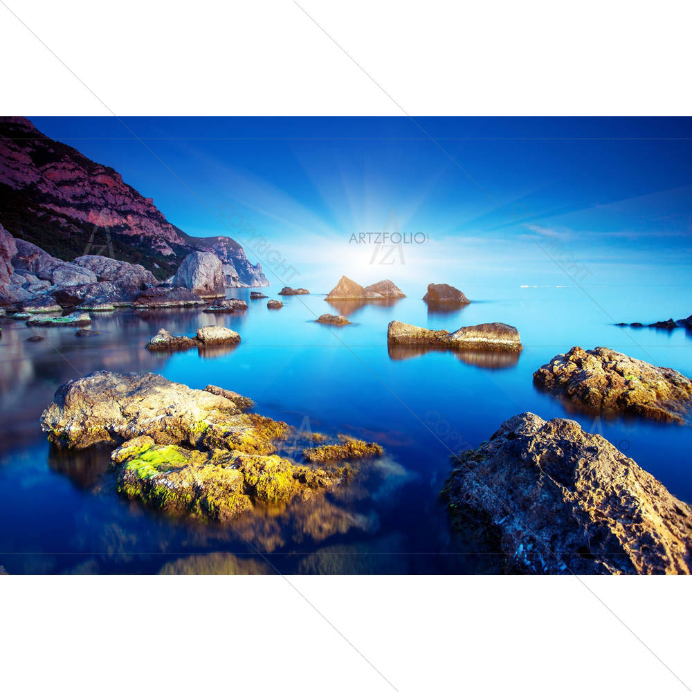 Seascape & Stones in Crimea, Ukraine, Europe — custom-size art design 5006134