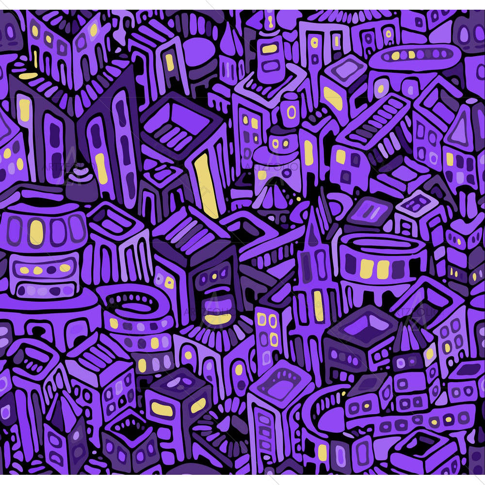 Old Town At Night — Devotional custom art by ArtzFolio