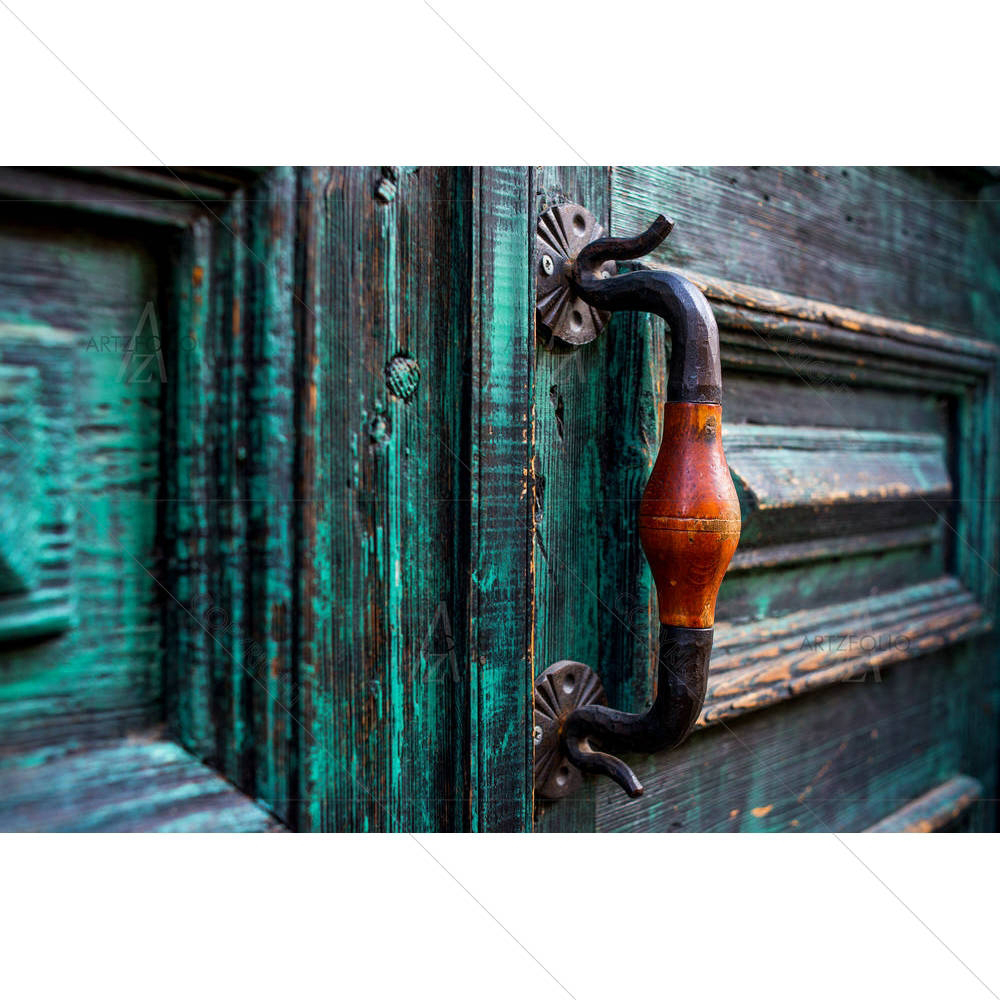 Old Door With Handle & Lock — Abstract custom art by ArtzFolio