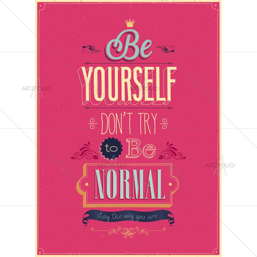 Vintage Be Yourself — custom-size art design 5006171