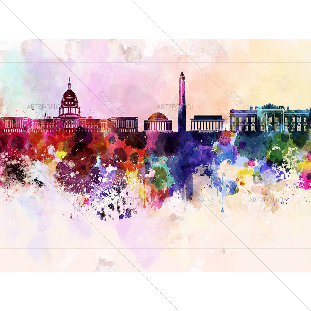 Skyline of Washington DC, USA — custom-size art design 5006189