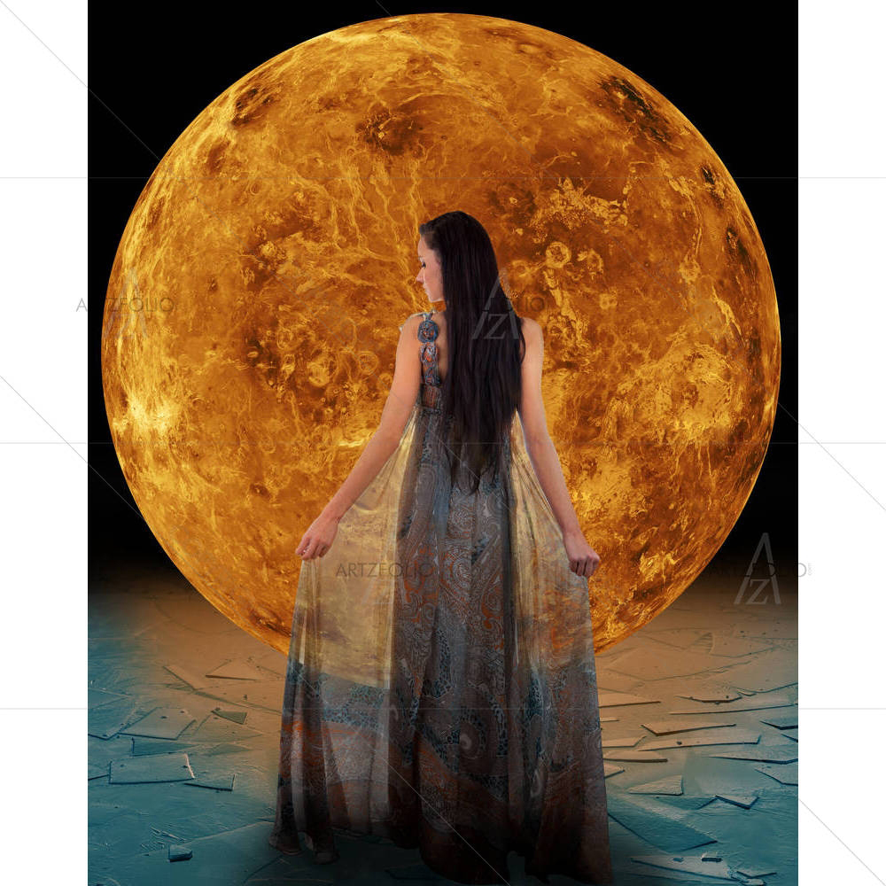 Ice Fairy in Front of Venus Elements D1 — custom-size art design 5006190