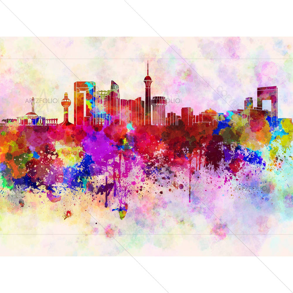 Jeddah, Saudi Arabia Skyline — Abstract custom art by ArtzFolio