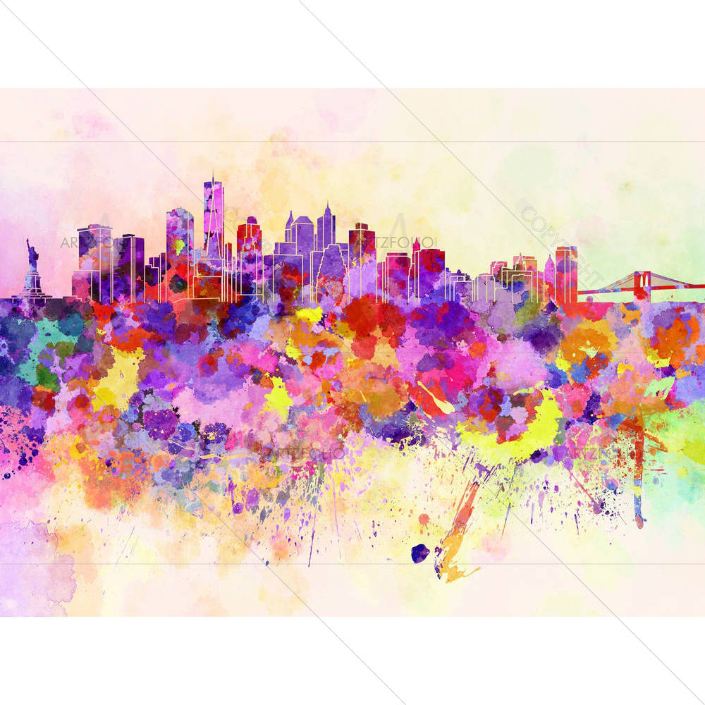New York, USA Skyline — custom-size art design 5006209