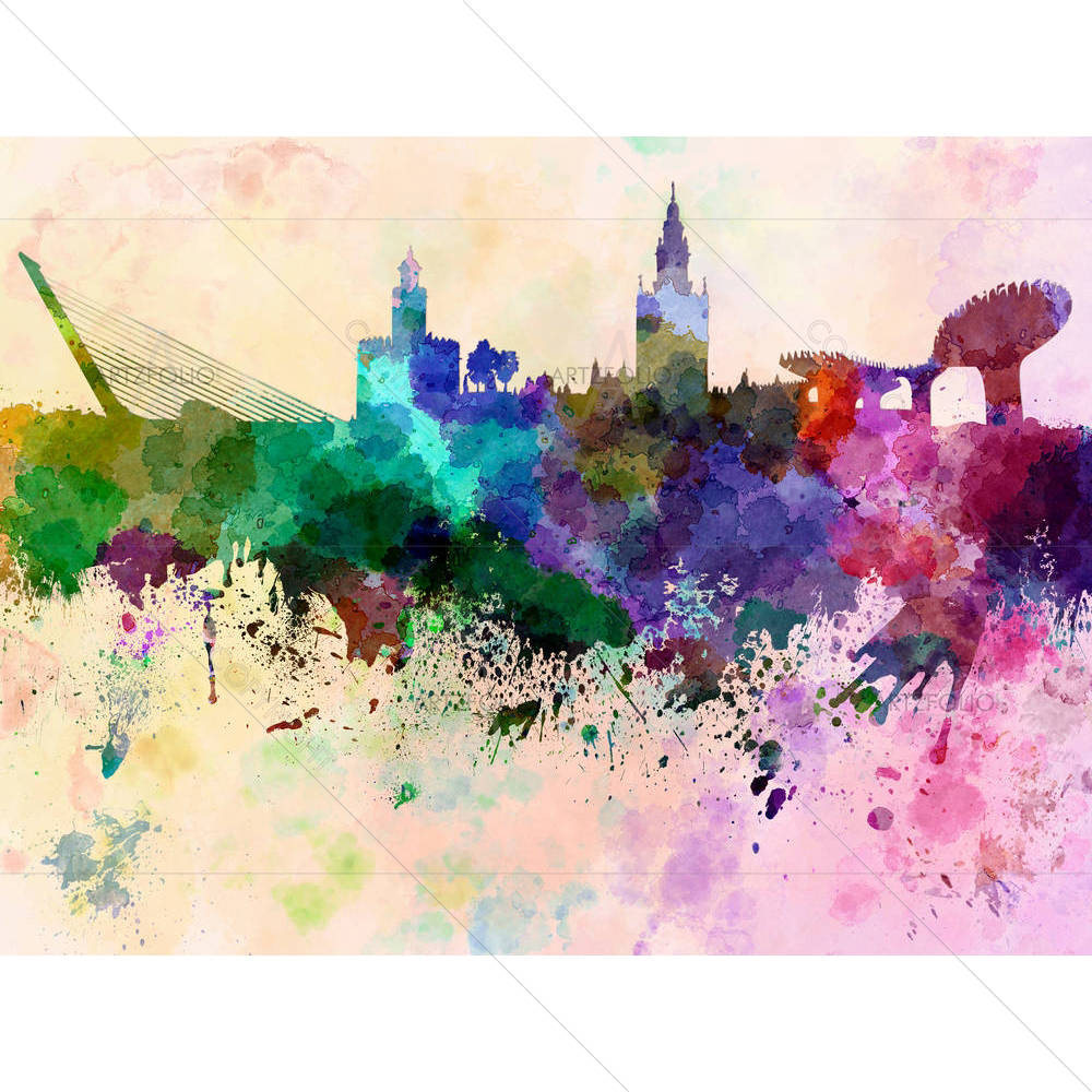 Seville, Spain Skyline — custom-size art design 5006218