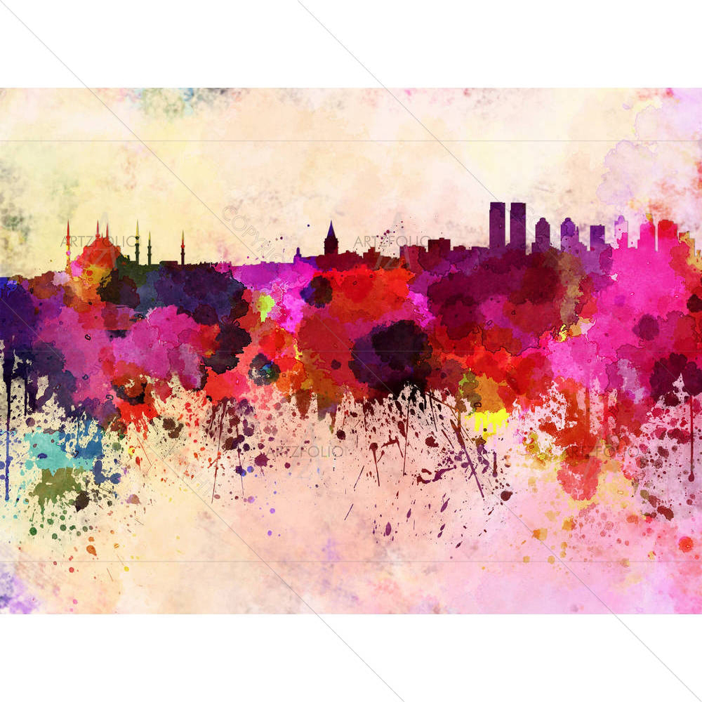 Istanbul, Turkey Skyline — custom-size art design 5006220