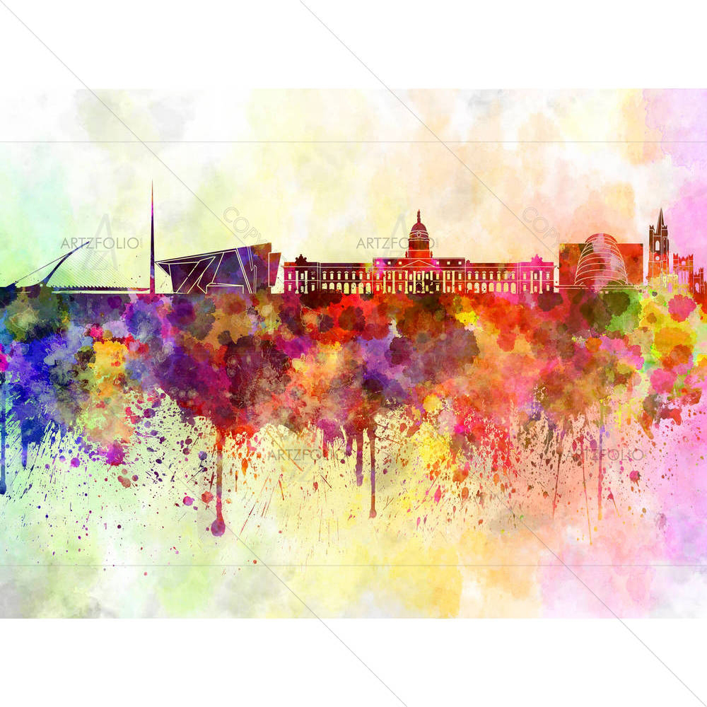 Dublin, UAE Skyline — custom-size art design 5006227