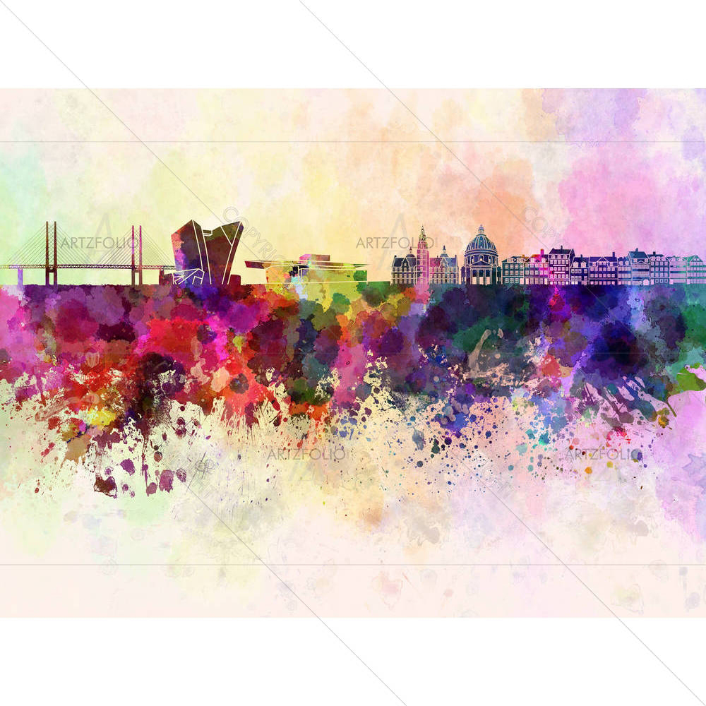Skyline of Copenhagen, Capital of Denmark — Abstract custom art by ArtzFolio