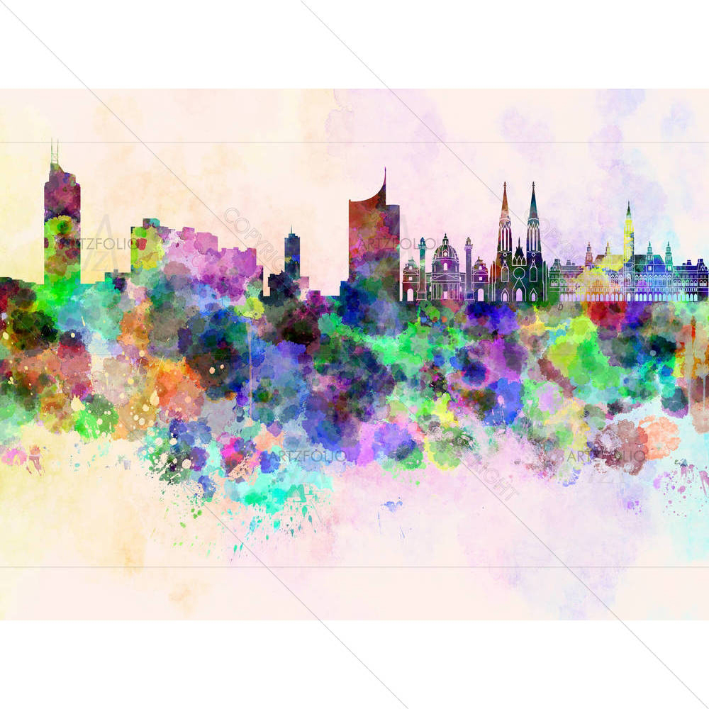 Vienna, Capital of Austria, Skyline — custom-size art design 5006249