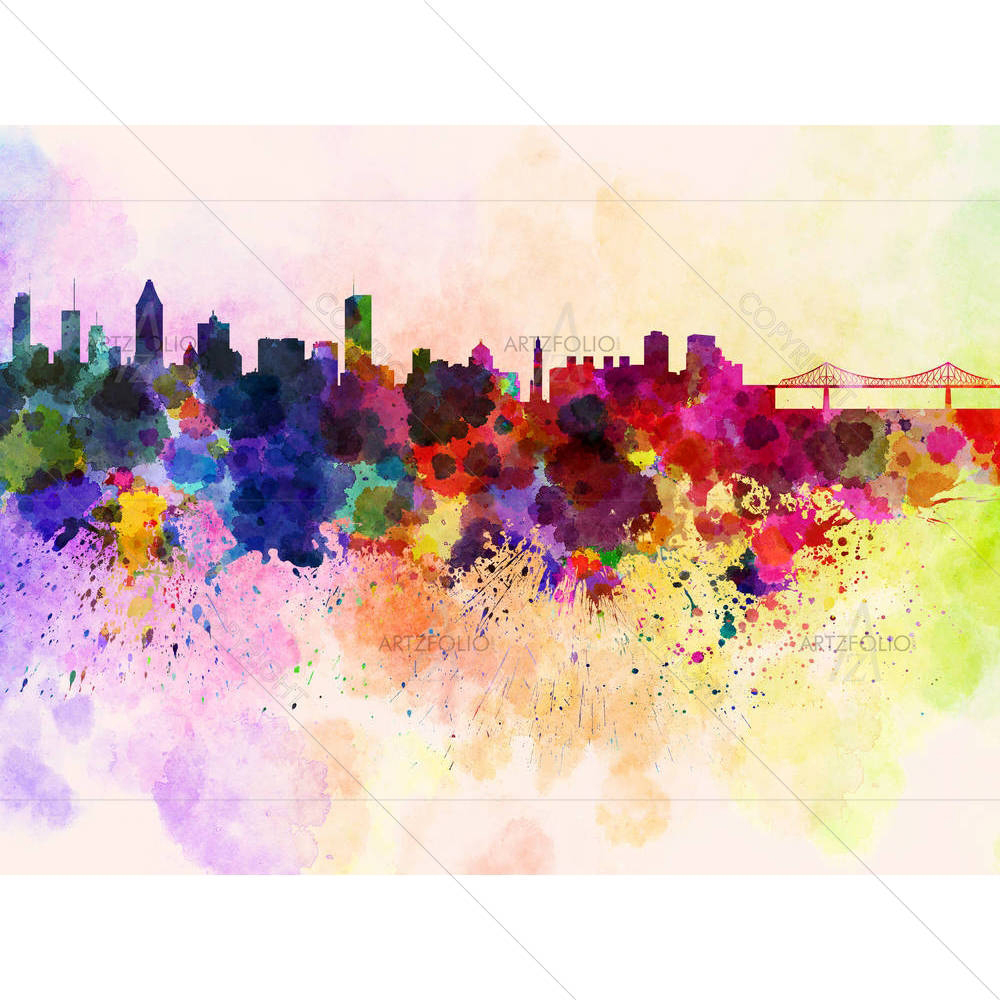 Montreal Skyline, City in Canada's Québec Province — custom-size art design 5006250