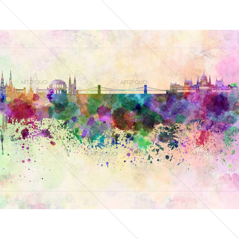 Budapest Skyline, Capital of Hungary — custom-size art design 5006251