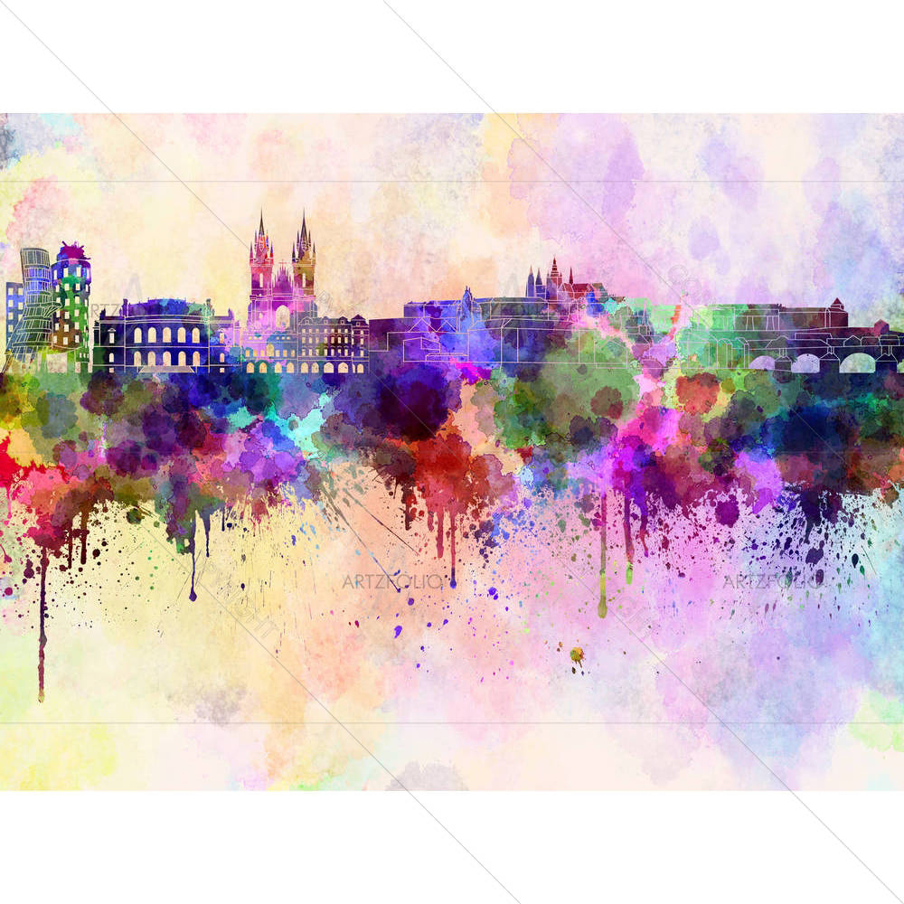 Prague Skyline, Capital City of The Czech Republic — custom-size art design 5006255