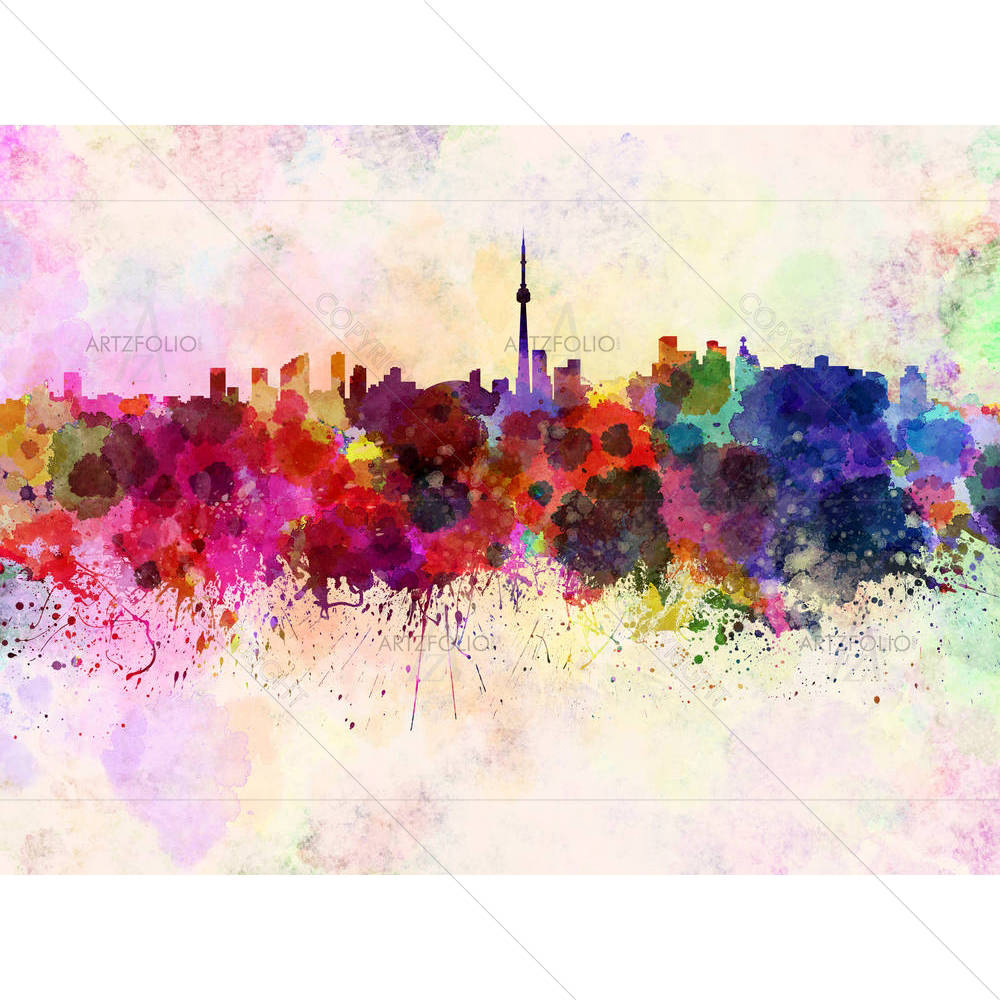 Toronto Skyline, Capital of Ontario, Canada — custom-size art design 5006256