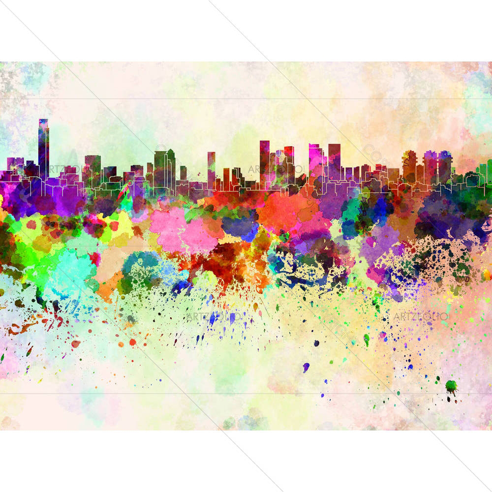 Tel Aviv, city in Israel, Skyline — custom-size art design 5006259