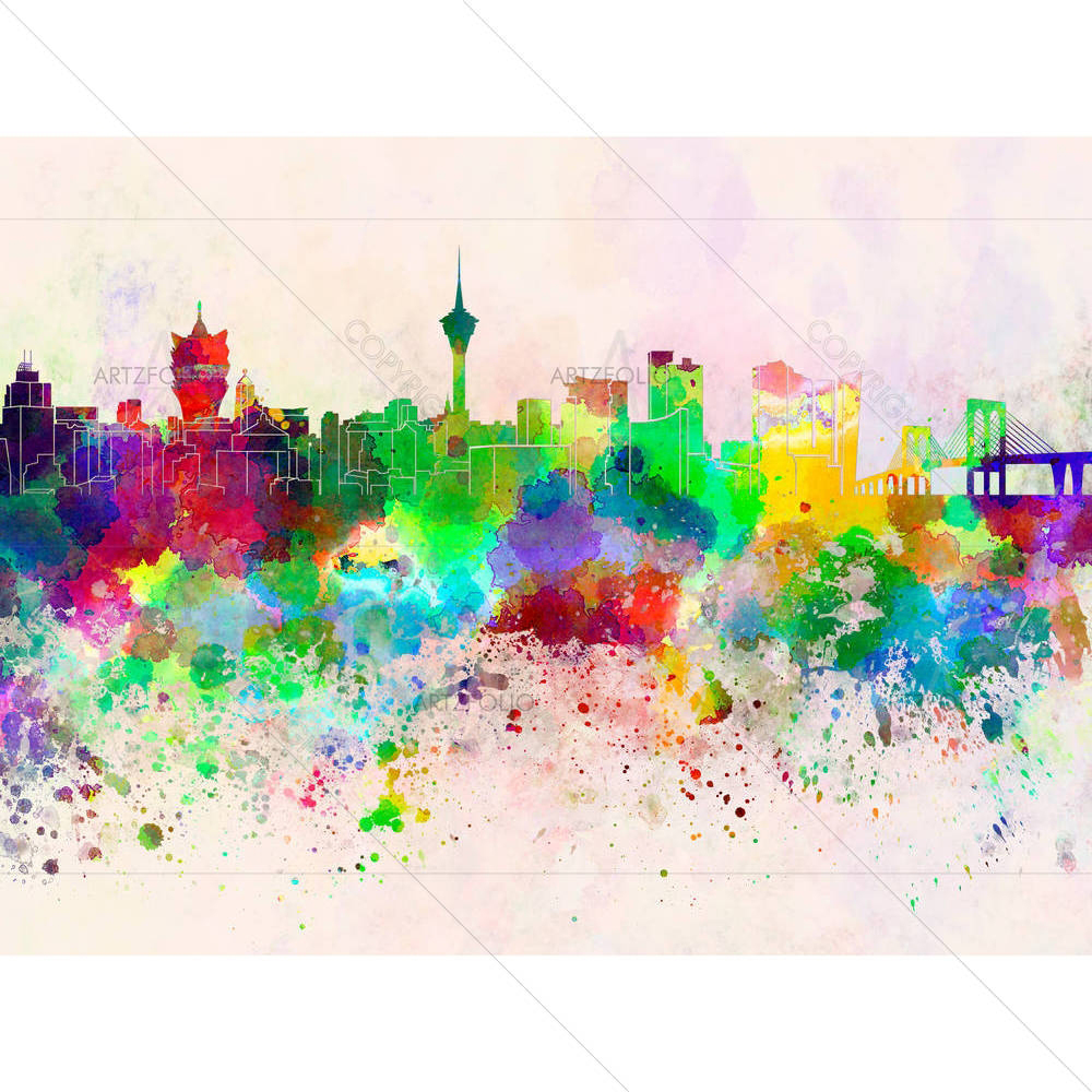Macau Skyline — custom-size art design 5006265