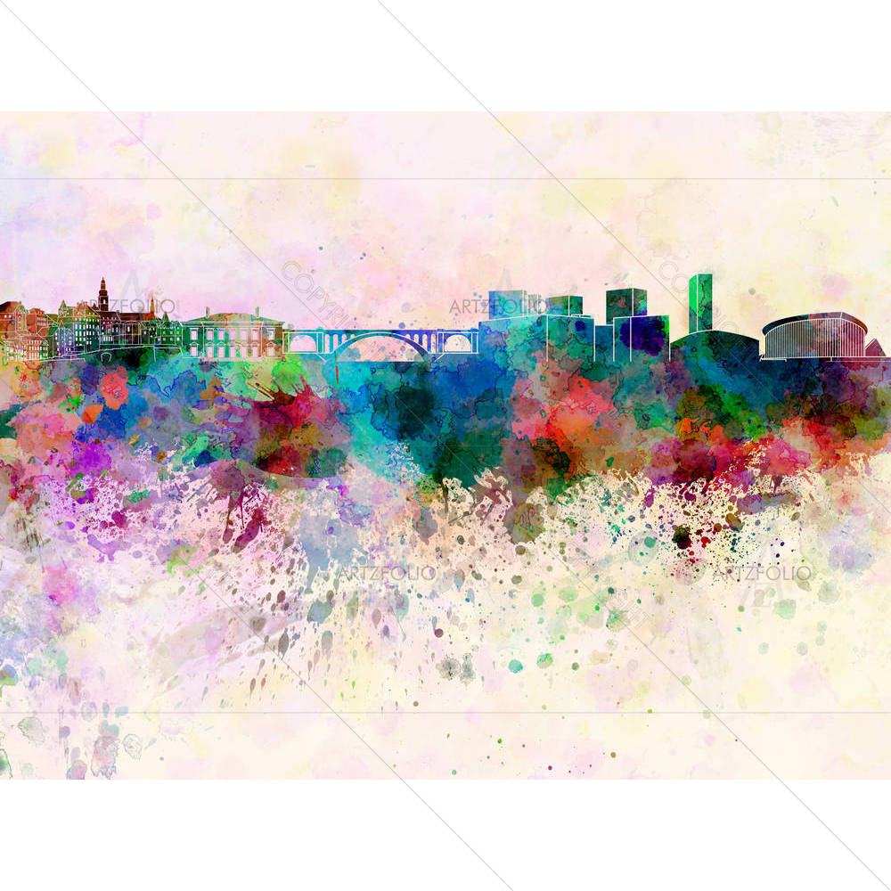 Luxembourg Skyline — custom-size art design 5006270