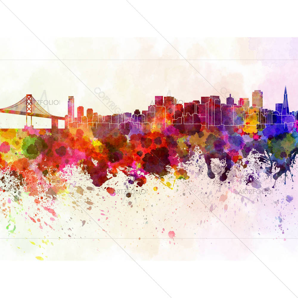 San Francisco Skyline, Northern California, USA — custom-size art design 5006271