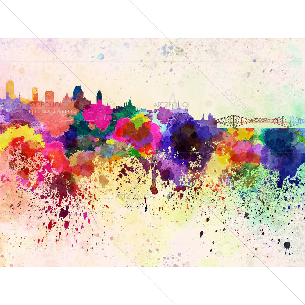 Quebec, eastern Canada, Skyline — custom-size art design 5006281