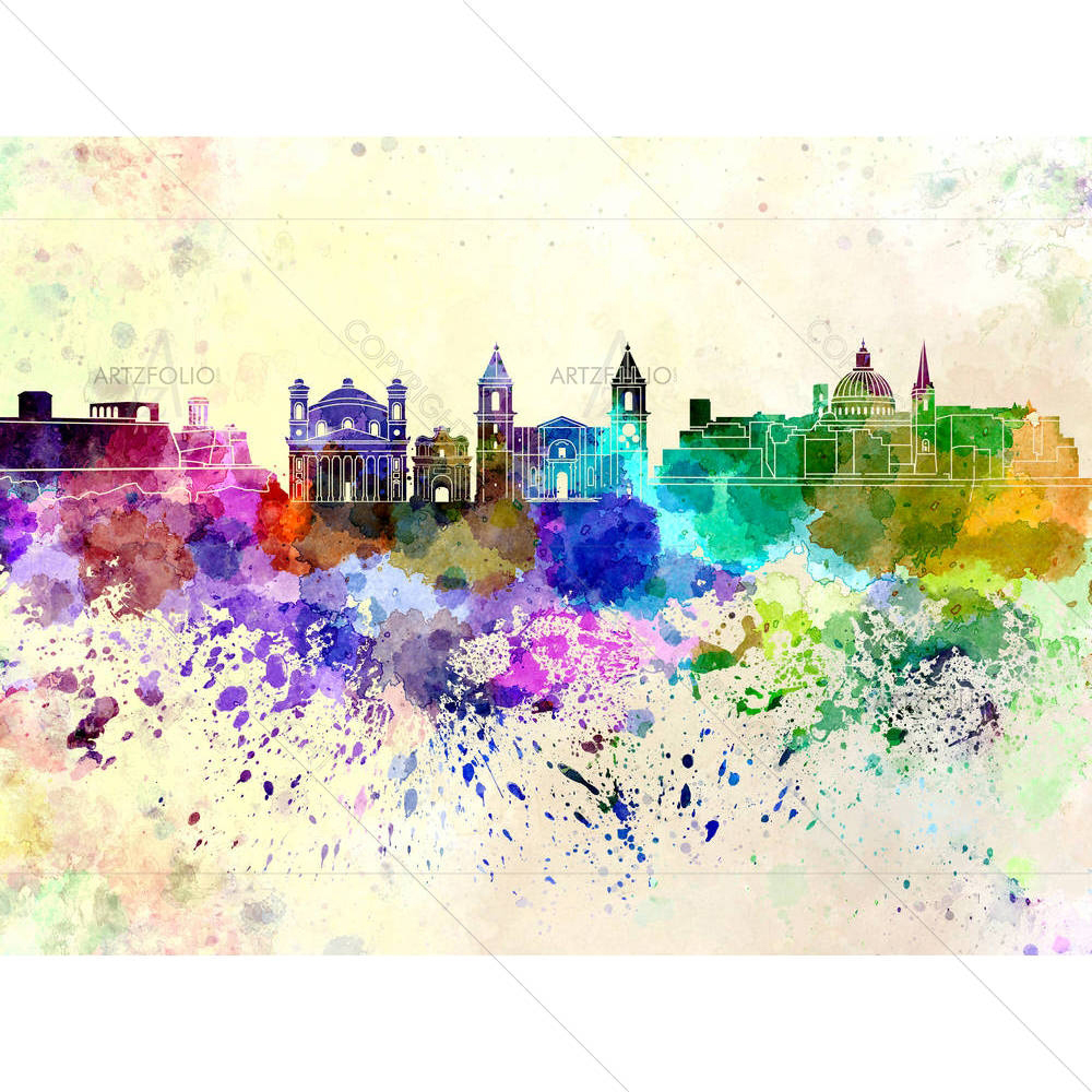 Valletta Skyline, Capital City of Malta — Abstract custom art by ArtzFolio