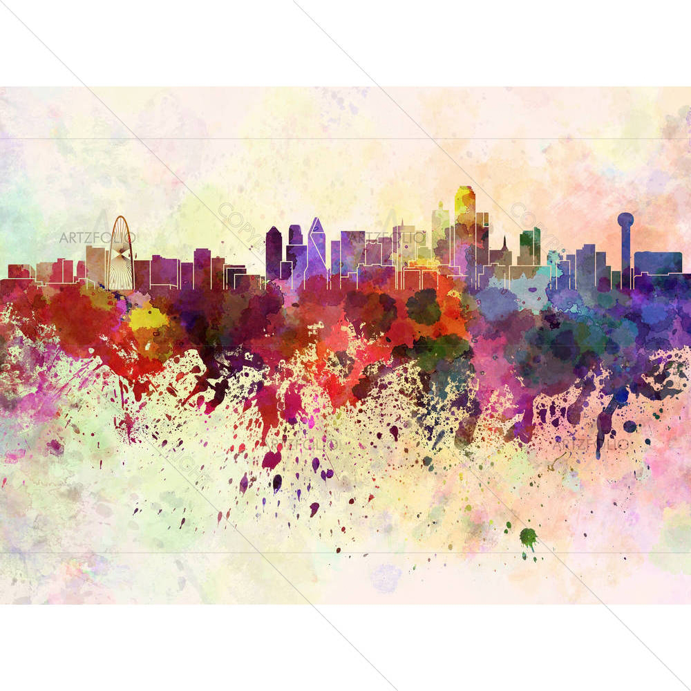 Dallas Skyline, Metropolis in North Texas, USA — Abstract custom art by ArtzFolio