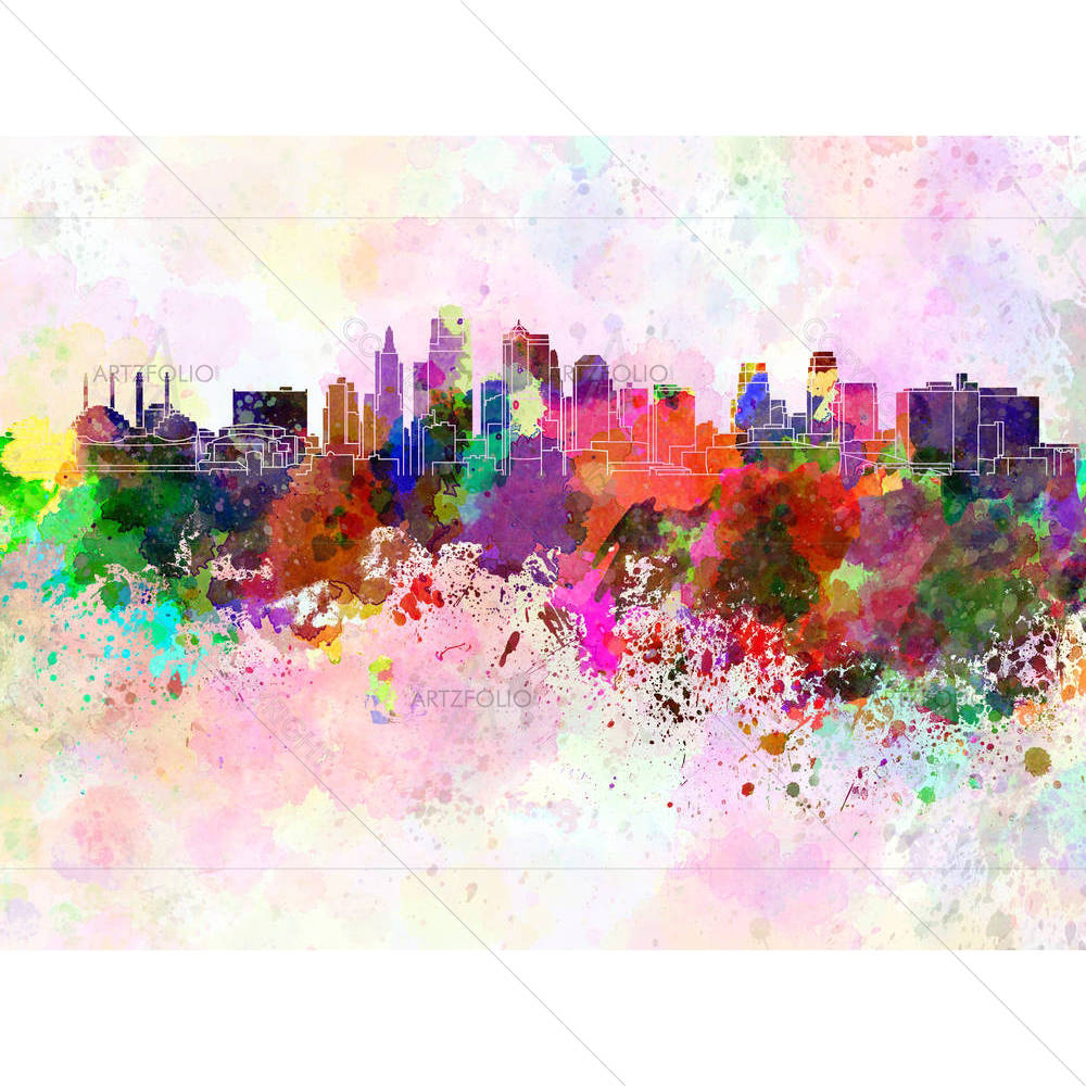 Skyline of Kansas City, Missouri, USA — Abstract custom art by ArtzFolio