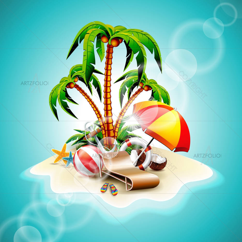 Paradise Island — Abstract custom art by ArtzFolio
