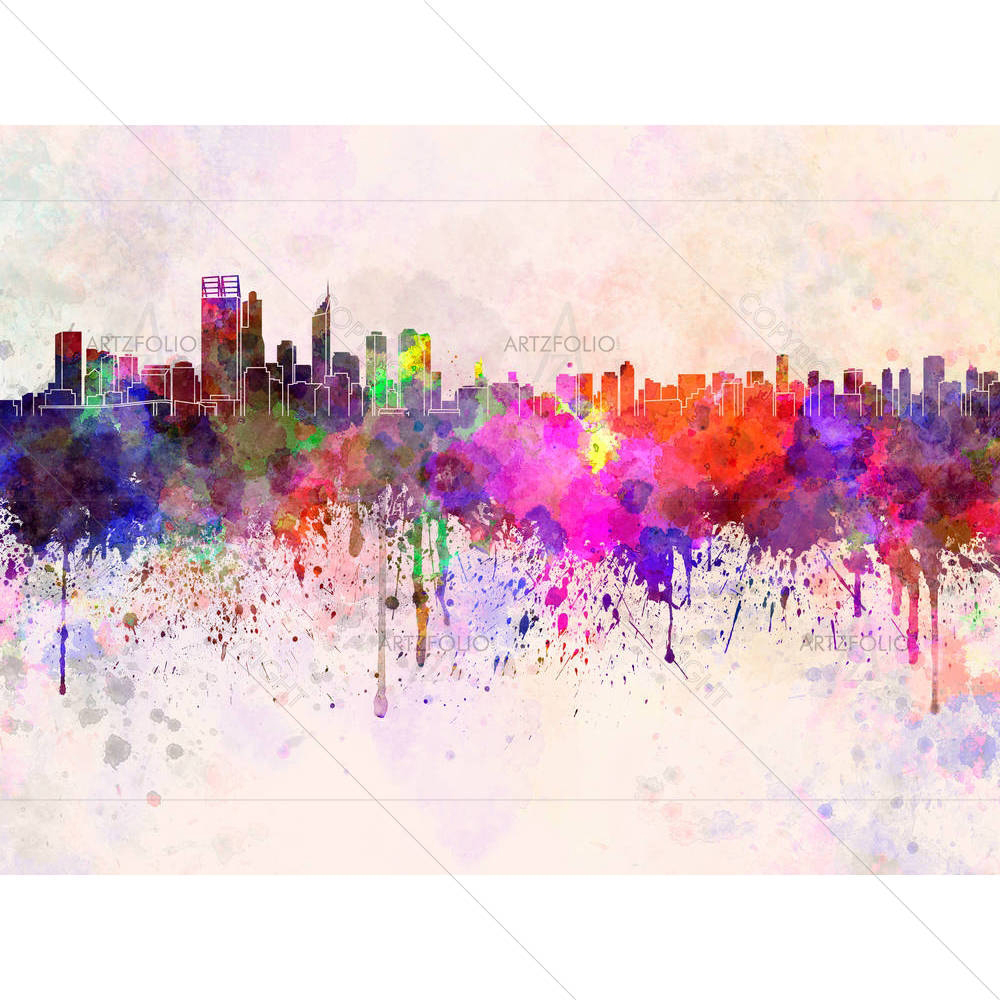 Perth Skyline, Capital of Western Australia — custom-size art design 5006301