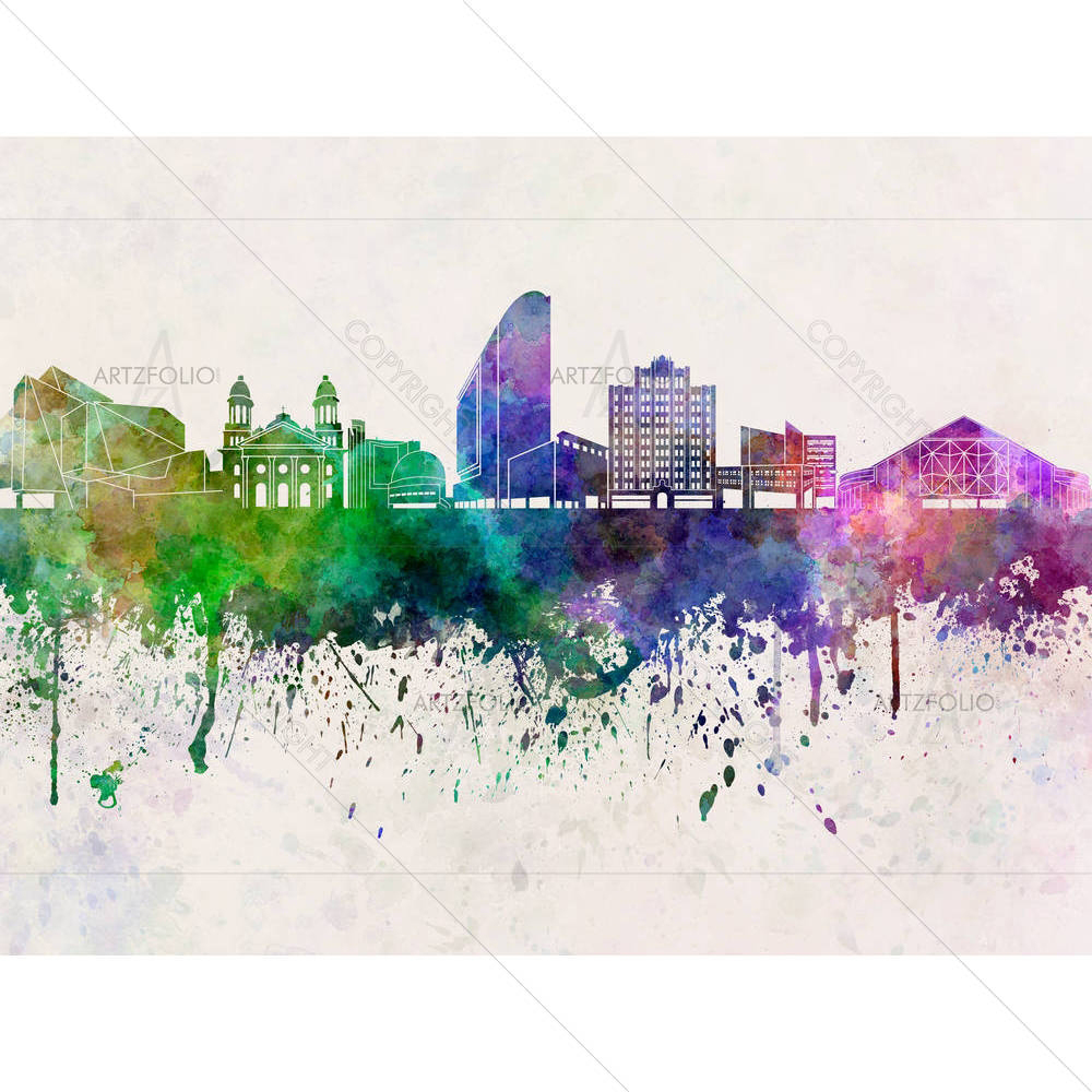 Skyline of San Jose, City in California, USA — Abstract custom art by ArtzFolio