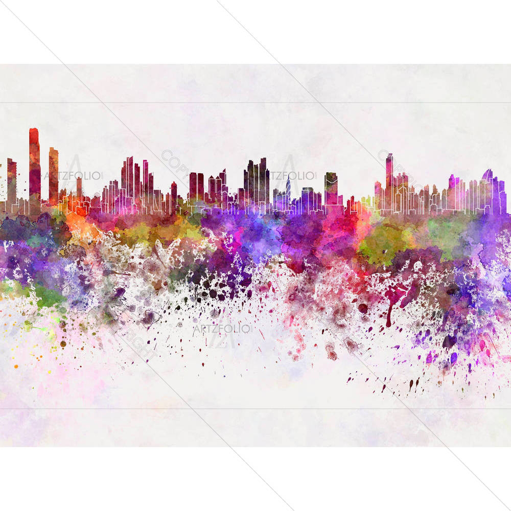 Panama City, Florida, USA, Skyline — Abstract custom art by ArtzFolio
