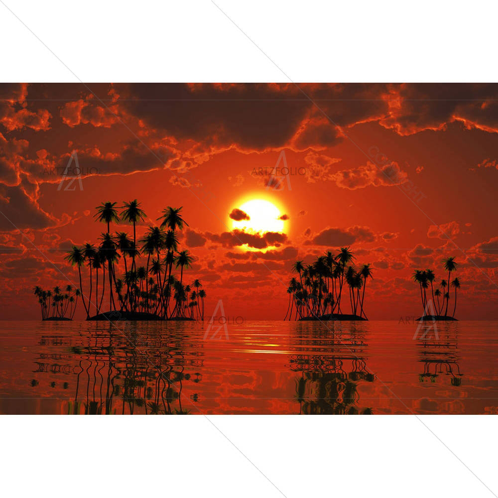 Coconut Palms D2 — custom-size art design 5006328
