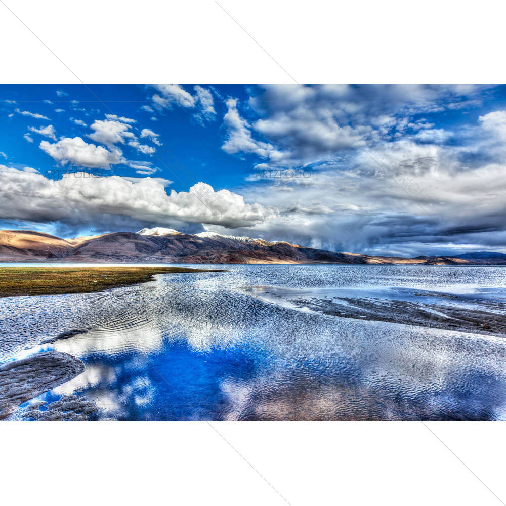 Himalayan Mountain Lake in Ladakh, India — custom-size art design 5006356