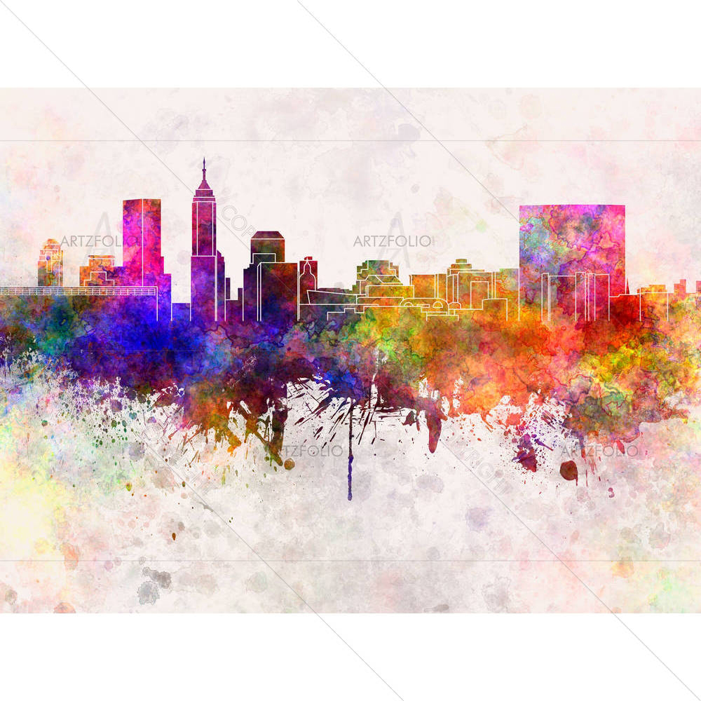 Indianapolis, USA, Skyline — custom-size art design 5006357