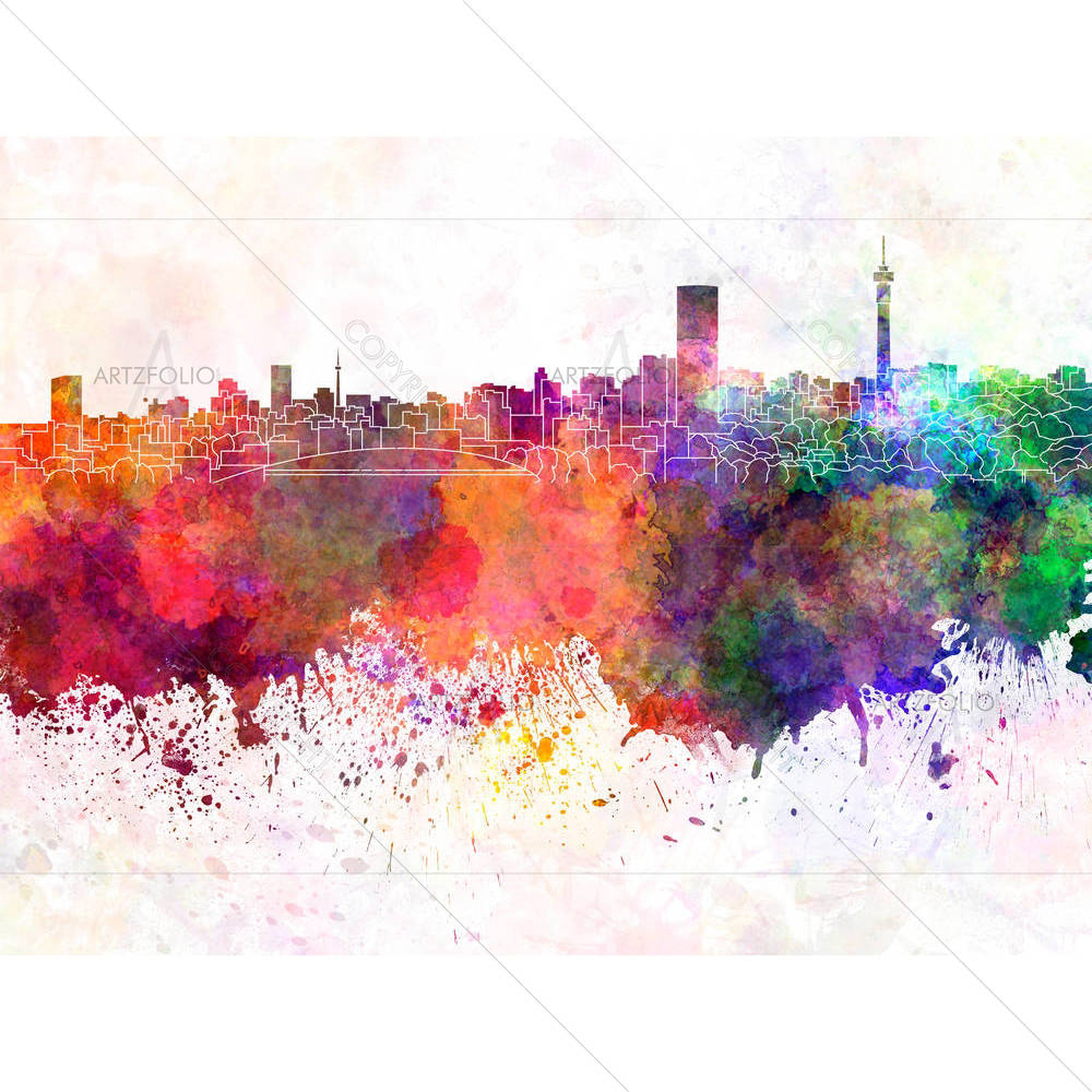 Johannesburg, South Africa, Skyline — custom-size art design 5006366