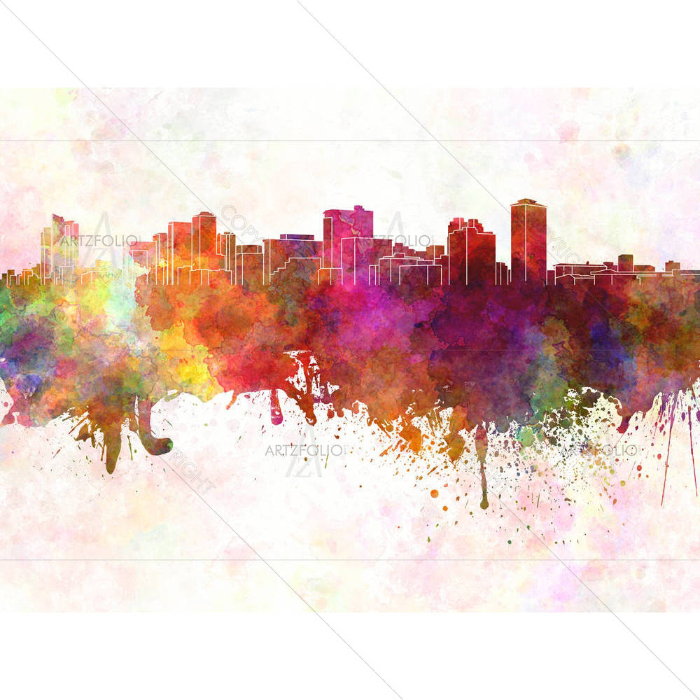 Manila Skyline, Capital of the Philippines — custom-size art design 5006367