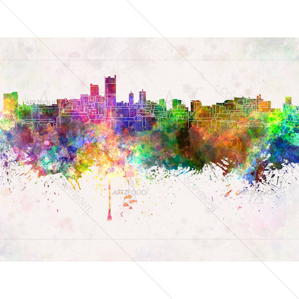 Leeds Skyline, County of Yorkshire, England — custom-size art design 5006377