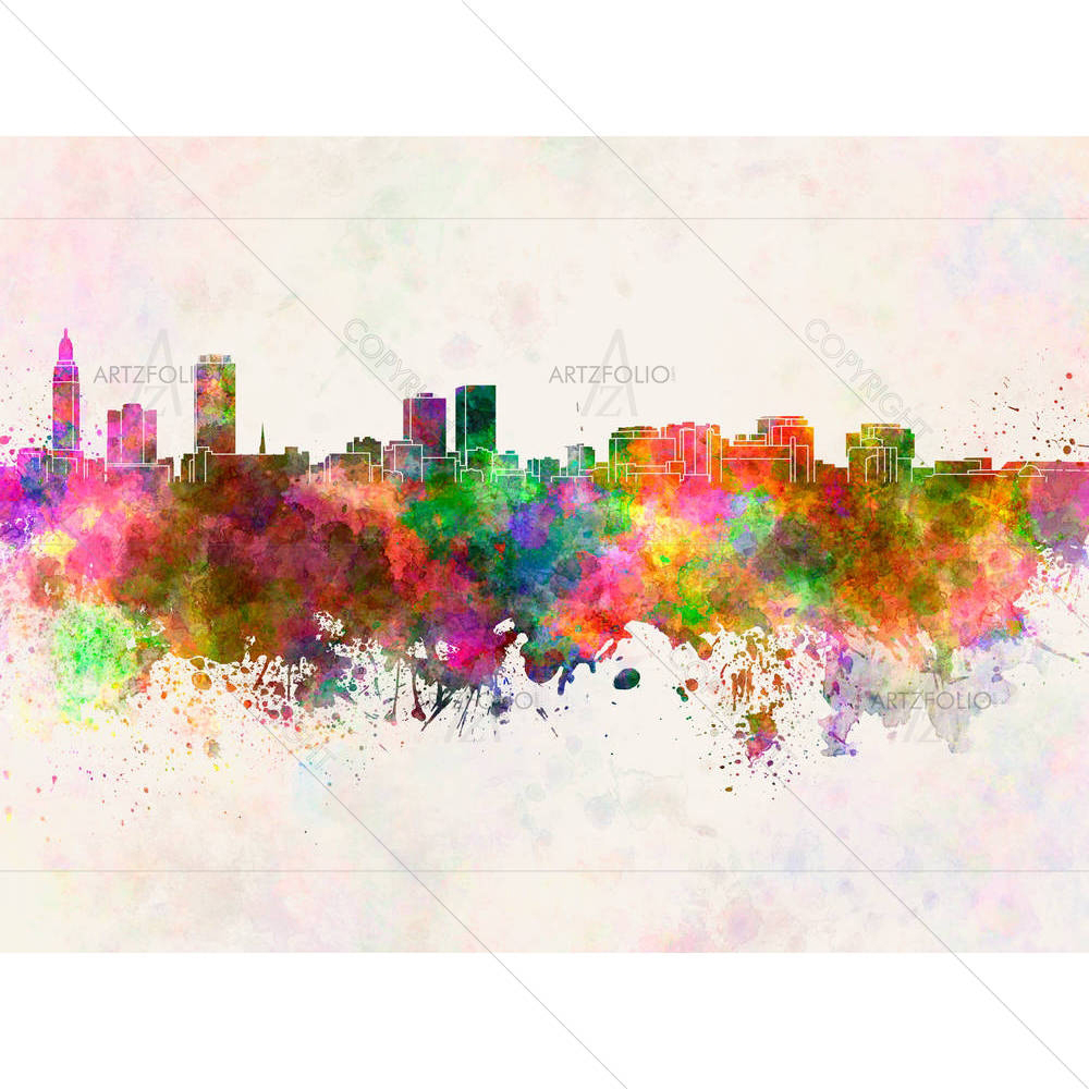 Skyline of Baton Rouge, capital of Louisiana, USA — custom-size art design 5006378
