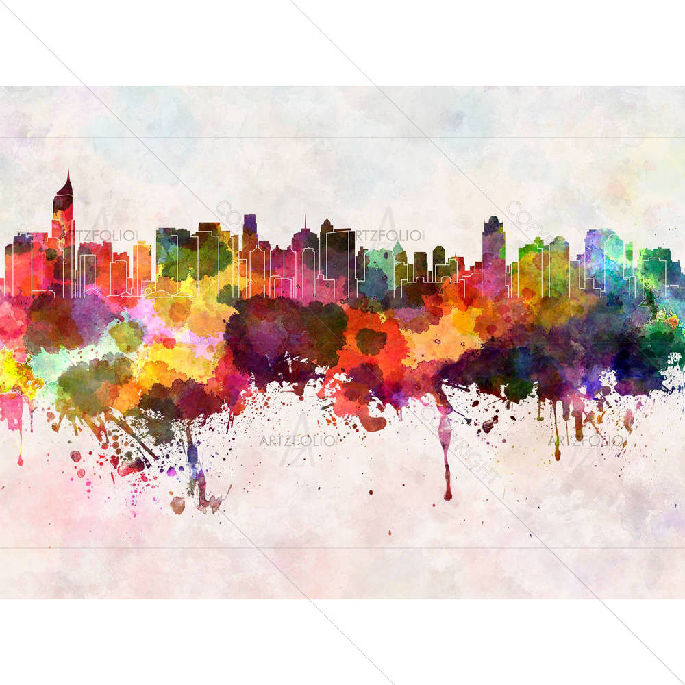 Skyline of Jakarta, Capital of Indonesia — custom-size art design 5006379