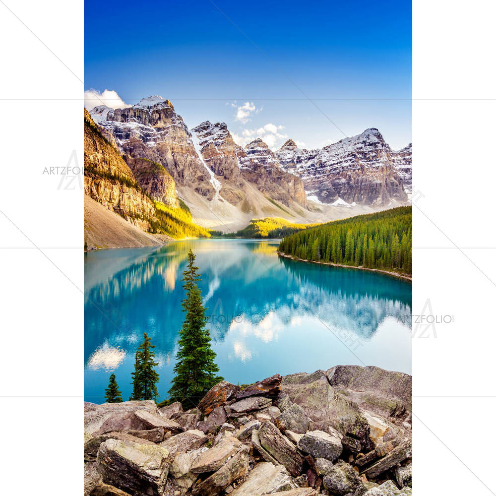 Moraine Lake & Canadian Rocky Mountains — custom-size art design 5006391
