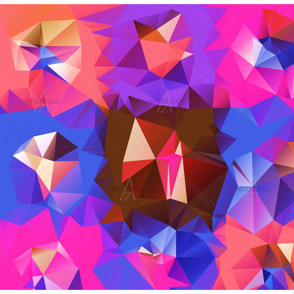 Multicolor Triangle Mosaic D2 — custom-size art design 5006402