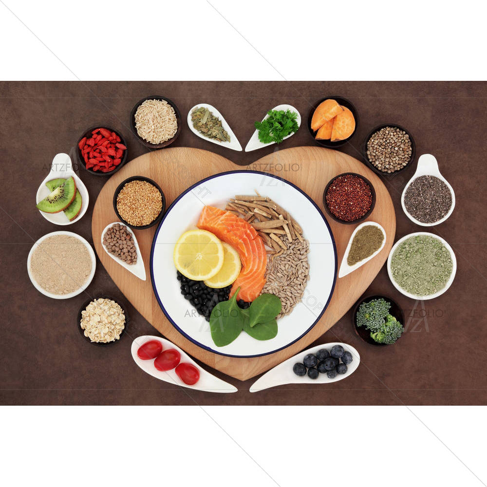 Heart Shaped Food Selection Display D1 — custom-size art design 5006408